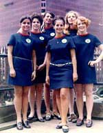 Stewardesses on the viewing platform
